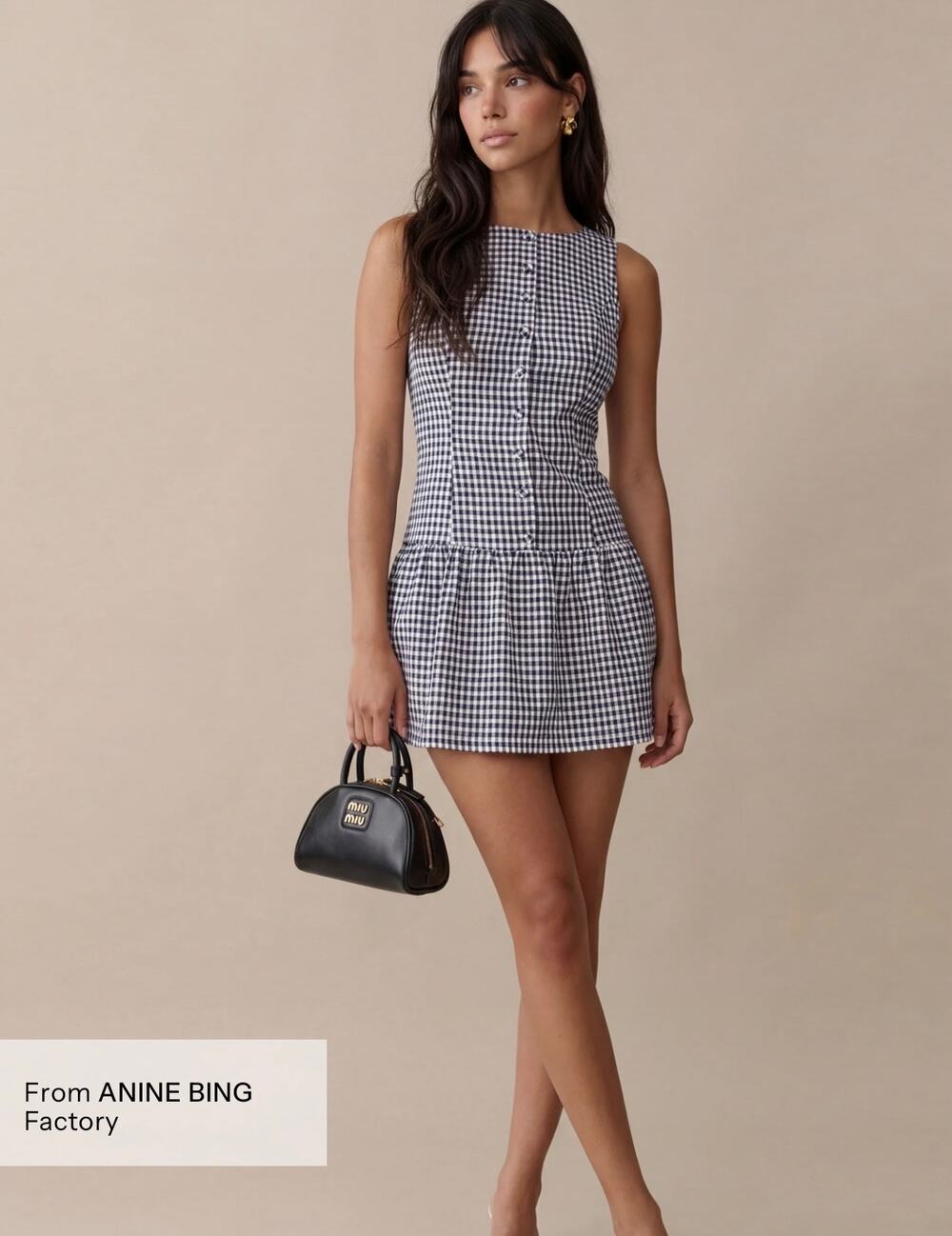 New Kourt Ruth plaid black & white dress $172 size 2